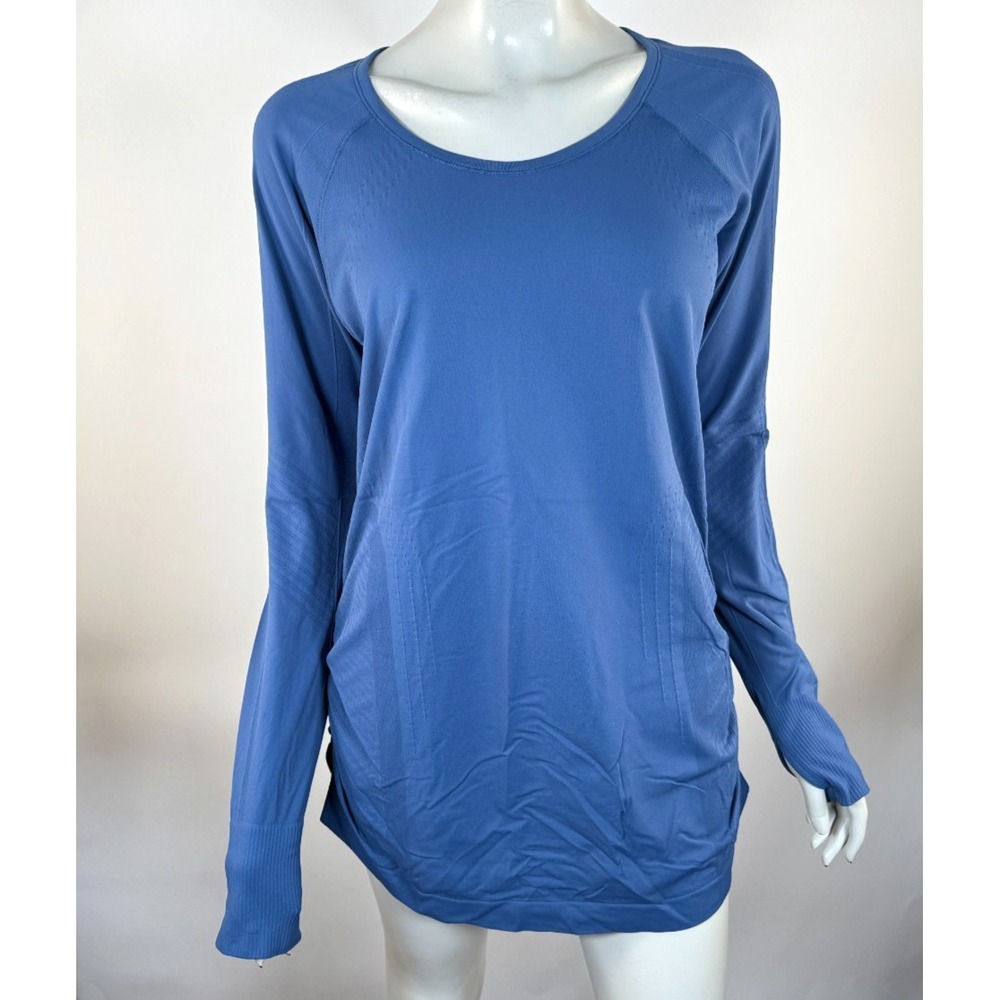 Athleta Momentum Seamless Performance Top Women XL EUC Long Sleeve Stretch Nylon
